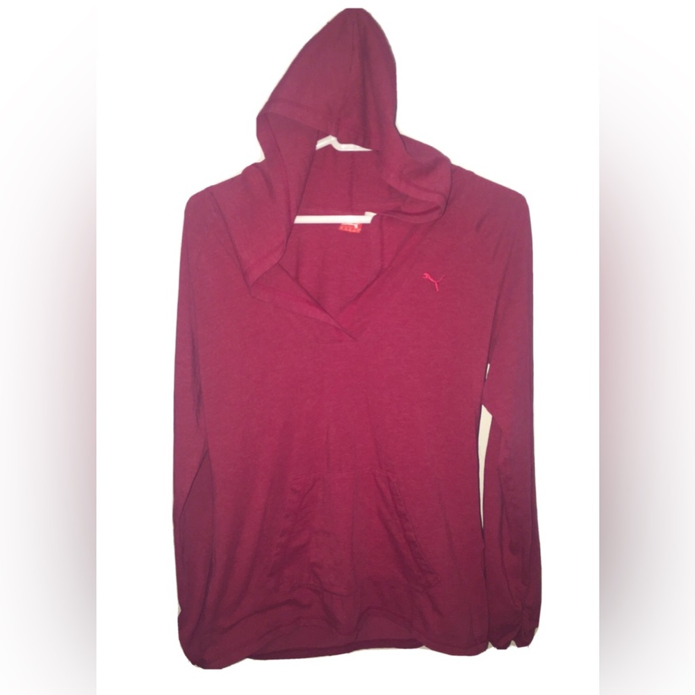 Puma Women's Hoodie Top Pink Size Medium